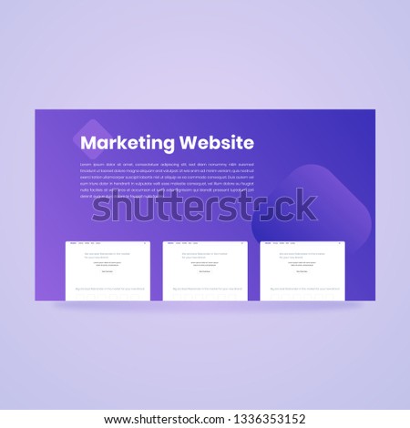 Horizontal web banner, vector template, with space for your picture - Vector