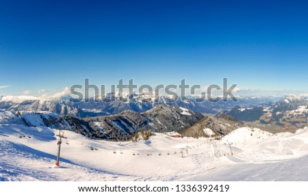 Fantastic Winter Landscape in Ski Resort