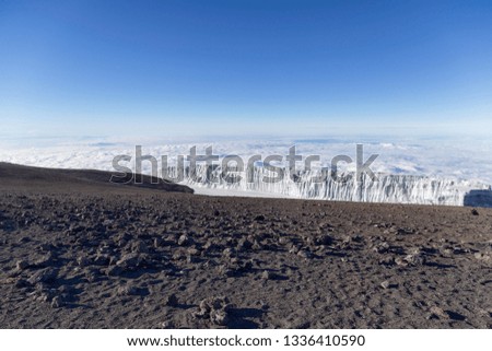 Panoramic glacier of Kilimanjaro
