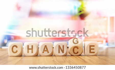 Change to wooden letters on a desk