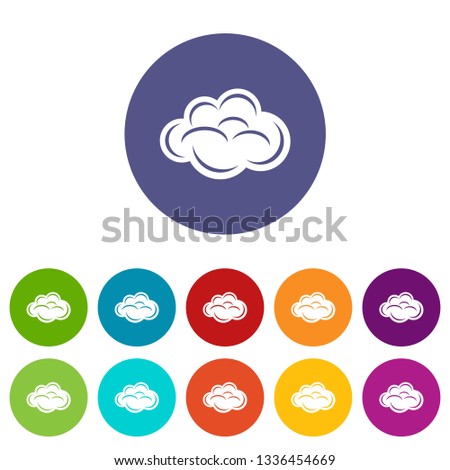 Internet cloud icons color set vector for any web design on white background