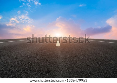 Road surface and sky cloud landscape


