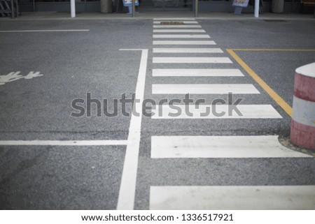 Cross walk in a parking lot