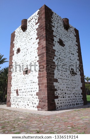 Medieval tower called Torre del Conde in San Sebastián de La Gomera. Canary Islands. Spain