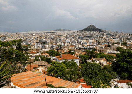View of Athens from Acropolis, Greece - travel background