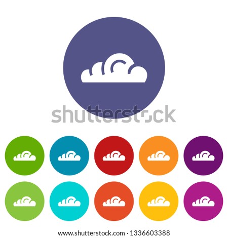 App cloud icons color set vector for any web design on white background