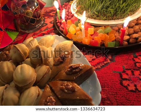 Novruz sweet gourmets on table