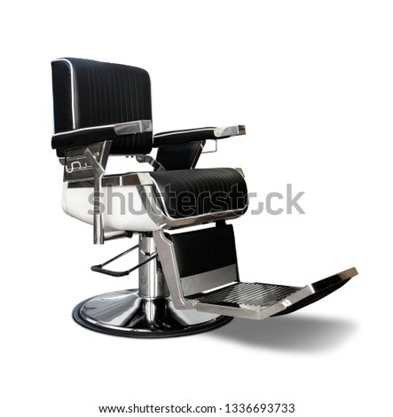 Barber chair isolated on white background	
 Royalty-Free Stock Photo #1336693733
