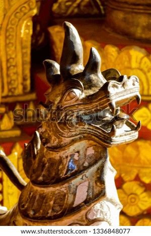 statue in thai temple, digital photo picture as a background