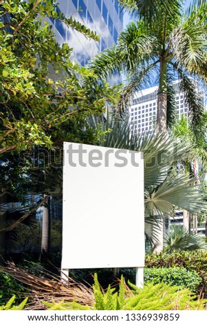 Empty white Billboard for presentation your design, Retail, advertising and commerce concept. Urban outdoor mockup.