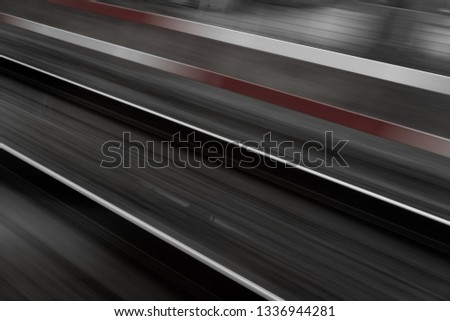 train tracks in long shutterspeed