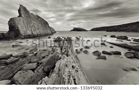 the rocky coasts of northern Spain