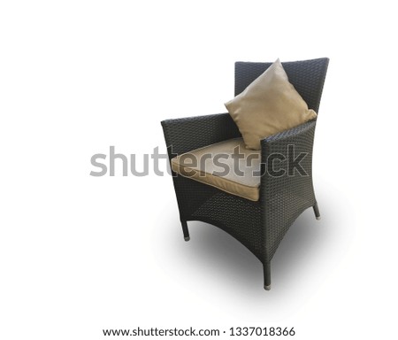 Modern black chair isolated on white background, This has clipping path.
