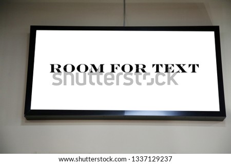 sign. blank white sign. room for text.