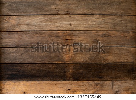 empty blackboard on vintage wooden background