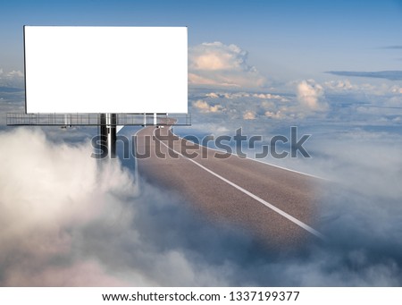 Blank billboard ready to use for mockup advertisement