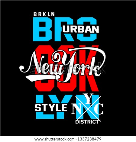 new york Brooklyn typography t shirt vector