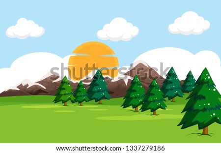 A simple nature landscape illustration