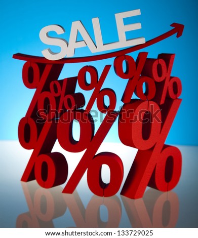 Sale or finance concept, Percent