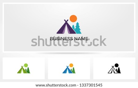 Tent Camping Outdoor Logo