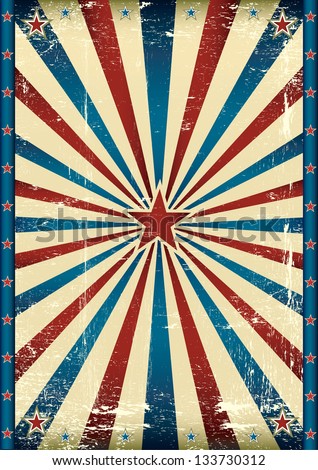 Vintage tricolor star background. A grunge background with a texture for your advertising