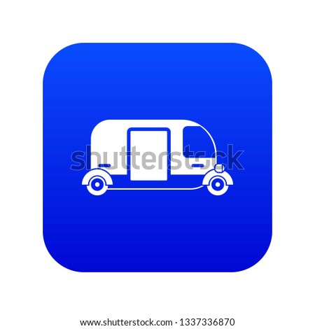 Thailand three wheel native taxi icon digital blue for any design isolated on white vector illustration