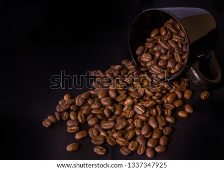 cup and coffee beans