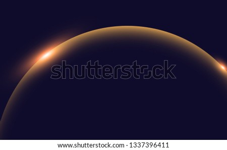 Abstract space background with planet