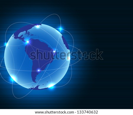 Abstract metal connection concept earth  background