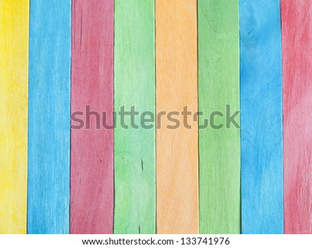 Wooden Rainbow Isolated Fence on White Background