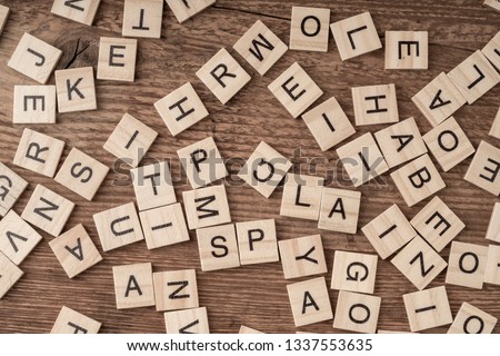alphabets on wooden cubes as a background Royalty-Free Stock Photo #1337553635