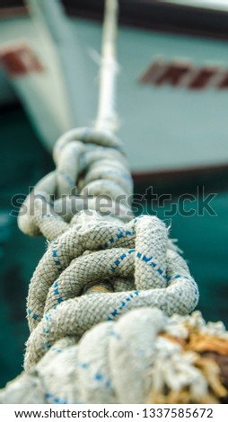 sailor's knot in the sea Royalty-Free Stock Photo #1337585672