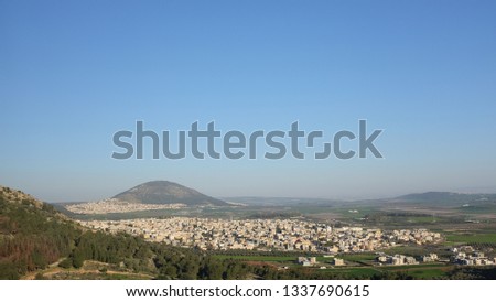 Israel City with blue sky Royalty-Free Stock Photo #1337690615