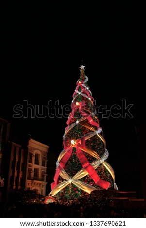 Christmas Tree with decoration Royalty-Free Stock Photo #1337690621
