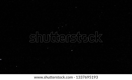 night sky with stars and constellations. Orion