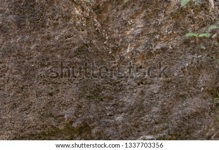stone texture layer at hill in kanchanaburi , Thailand