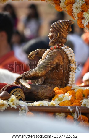This is the image of great Maratha king Chatrapati Shivaji Maharaj. The image was captured on the occasion of Jubilee of Shivaji Maharaj.