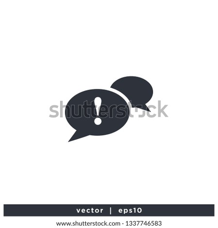 bubble speech icon exclamation symbol