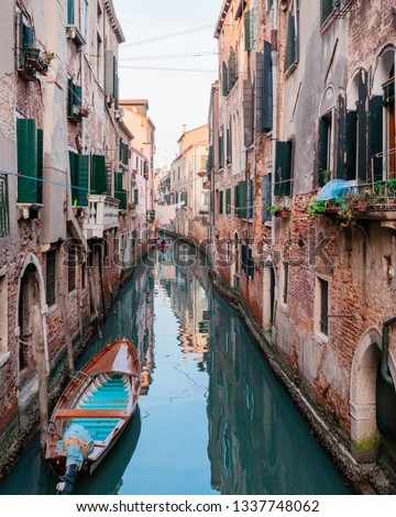 Beautiful canals of Venice Royalty-Free Stock Photo #1337748062