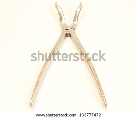 the tongs on a white background