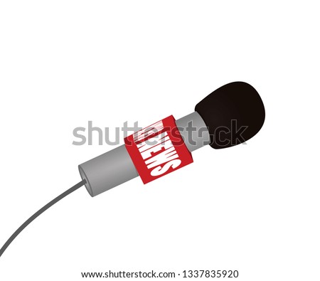 Microphone news. vector illustration