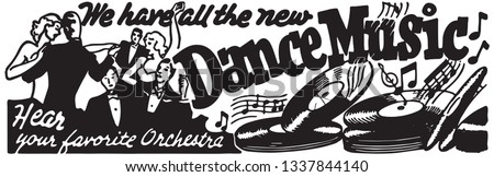 Dance Music - Retro Ad Art Banner