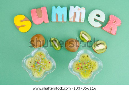 Homemade cookies, gingerbread with summer theme. Studio Photo
