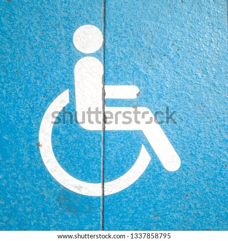 road sign for disabled people in wheelchairs