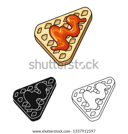 Vector illustration of confectionery and culinary sign. Set of confectionery and product stock symbol for web.