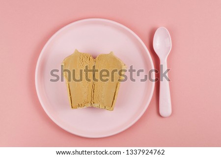 ice cream on pink background