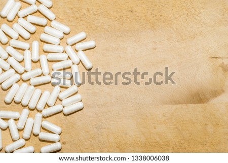 Assorted pharmaceutical medicine pills. Medicine and healthcare concept.
