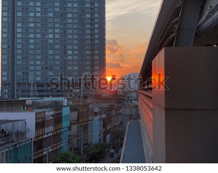morning sunrise in Bangkok