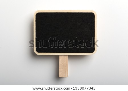Blank Blackboard Sign Board Isolated on white background.