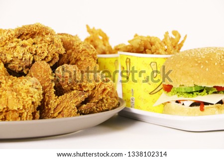                            Close Up Photography of Junk Food with Clean Background
